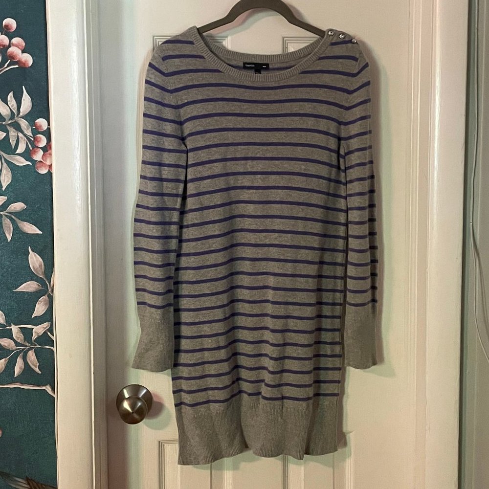 Girs GAP gray and purple sweater dress - Picture 2 of 4